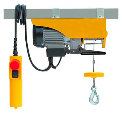 Elektrischer Flaschenzug 800 W, 500 kg, 12 m Höhe, Nothalteschalter