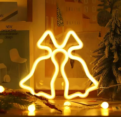 Obrázek produktu pro USB baterie ovládané zvonky LED neonové nástěnné světlo, neonový nápis noční světla neonový nápis neonové světlo neonový nápis pro párty bar herní pokoj ložnice stěna Vánoční dekorace, děti narozeniny