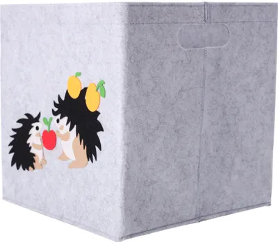 Zdjęcie produktu dla Bracia Mebelek | Pudełko do przechowywania - 30x30x30 cm - pudełko na zabawki, przechowywanie do pokoju dziecięcego, pudełko na zabawki - jeże