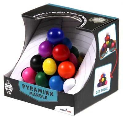 Obrázok produktu pre Łamigłówka Pyraminx Marble Recent Toys poziom 5 z 5