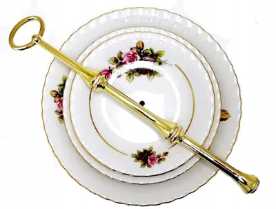 Image de PPH MALCER Étagère Iwona Porcelaine décorée 3 niveaux