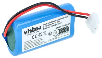 Produktbild von vhbw Akku Ersatz für Severin Chill 4874048 für Home Cleaner Heimroboter (2500 mAh, 7,4 V, Li-Ion)
