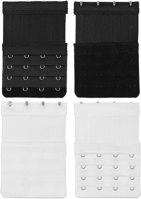 Obrázek produktu pro Prodloužení podprsenky, 4 ks, měkký polyester-Elastanový materiál s pružným mezikusem, pro podprsenky s 2 až 5 háčky