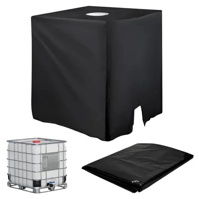 Produktbild von Tank Abdeckung 1000L, 120x100x116 cm, Anti-UV Schutzhülle, Schwarz
