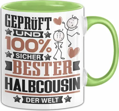 Produktbild von Halbcousin Geschenk Lustiger Spruch für Halbcousin Geschenkidee Bester Halbcousin Der Welt (Grün)