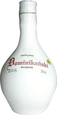 Produktbild von Dominikanski Dwojniak Honig (Halber) 0,25L im Steinzeuggefäß | Met Honigwein Metwein Honigmet | 250 ml | 16% Alkohol | Apis | Geschenkidee | 18+