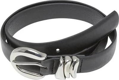 Zdjęcie produktu dla Pánský opasek Urban Classics Chunky Multiple Loop Synthetic Leather Belt czarny/srebrny - L/XL