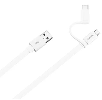 Image de HUAWEI Data Cable AP55S USB to MicroUSB - Type-C White 4071417