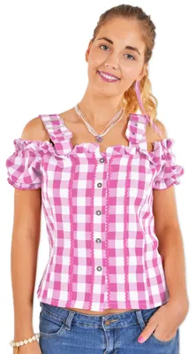 Produktbild von Karo Trachtenbluse Mandy - Rosa Größe: 38
