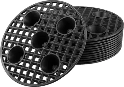 Produktbild von Blumentopfmatte 20 cm, 12 Stück, Rund, Kunststoff, Für Innen und Außen Garten