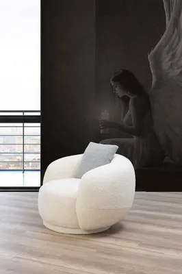 Produktbild von Moderner Rundsessel Beige Lounge Möbel Club Einrichtung Design Sessel