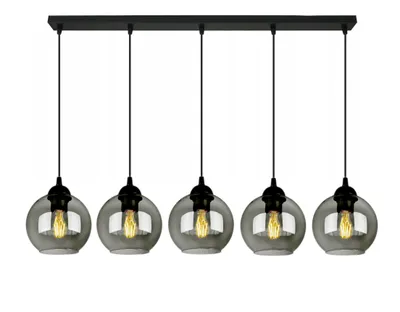 Produktbild von Deckenlampe Pendellampe Kugel Schwarz Grau Weiß (N100-BZ5)