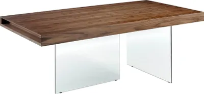 Produktbild von Esstisch Rechteckig Walnuss aus gehärtetes Glas 1028