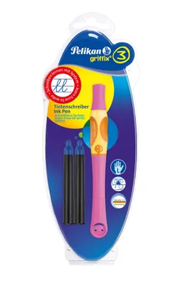 Zdjęcie produktu dla Pelikan 928127, Pomarańczowy, Różowy, System napełniania nabojem, Niebieski, Okrągła, Blister, 1 szt.