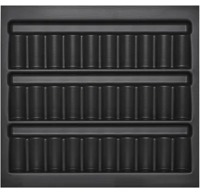 Produktbild von SOTECH ORGA-BOX I Gewürzdoseneinsatz – 513 x 473 x 28 mm, lavagrau, Perlstruktur, Tandembox Antaro / Intivo, ModernBox, 60er Schrank