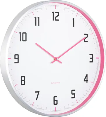 Produktbild von Karlsson - Wanduhr Sporty - Rosa - Ø40cm