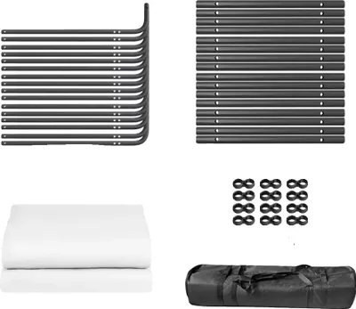 Produktbild von Fotografie Hintergrund, Musselin Material, Einfache Einrichtung, 24x3M Weißes Kit