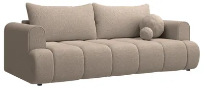 Image de Selsey Dandelino - Canapé 3 places avec fonction sommeil, housse chenille, beige