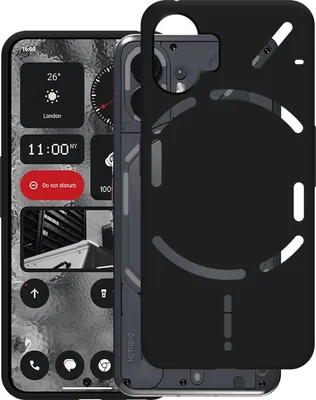 Image de Cazy Coque compatible avec Nothing Phone (2) Coque en Silicone - Coque Flexible - Noir