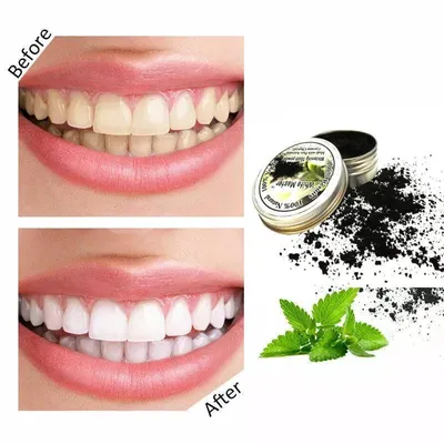 Image de 3 x 15 g de poudre blanchissante pour les dents au charbon de bambou bio, blanchisseur naturel pour dents blanches