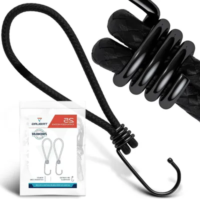 Productafbeelding van Universele Spanner met Haak - 25 Stuks 15cm - Hoogwaardige Rubberspanners voor Buiten en Huishouden