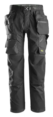 Produktbild von Snickers FlexiWork Bodenleger Arbeitshose m. Holstertaschen, EN 14404 Schwarz-200