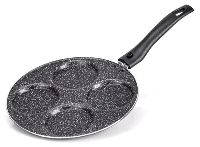 Pfanne mit 4 Mulden, Antihaft-Steineffekt, Ø 23 cm, spülmaschinengeeignet