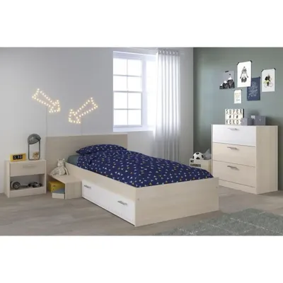 Immagine prodotto di Letto trasformabile per bambini + comodino + cassettiera con 3 cassetti – 121 x 193 x altezza 67 cm.
