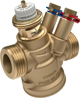 Produktbild von Danfoss Druckunabh. Regelventil, ABQM 4,0, DN20, 110-1100 l/h, mit Messnippel 1" AG, 1 Stk.