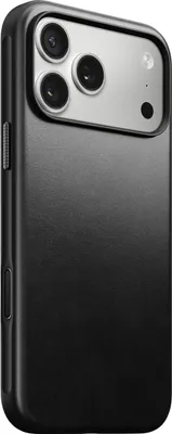 Produktbild von Nomad Horween Modern Leder Hülle iPhone 17 Pro Max – Integrierter Saphirkristallknopf für präzise Kamerasteuerung – Recycelte Aluminiumknöpfe für nachhaltige Optik – Horween-Leder für höchste Qualität und Authentizität