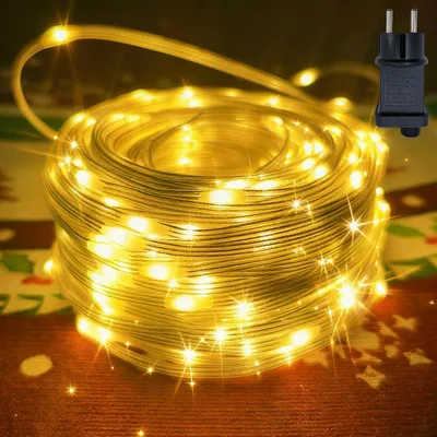 LED-Lichterkette 40 m, 400 warmweiße LEDs, IP67, 8 Modi