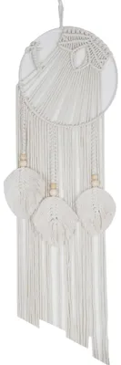 Imagen del producto de Atrapasueños de macramé estilo bohemio, decoración de pared, aproximadamente 30 cm, para el hogar