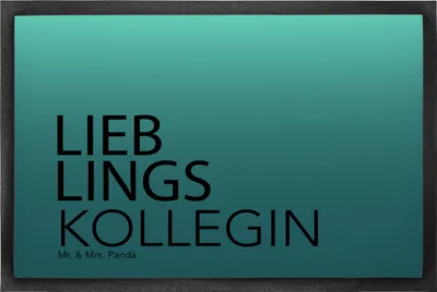 Produktbild von Mr. & Mrs. Panda Gummimatte Kollegin 40 x 60 cm - Geschenk, Geschenkidee, Schmutzmatte, Bodenvorleger, Schmutzfangmatte, Beruf, Freundin, Dankeschön, Arbeitskollegin