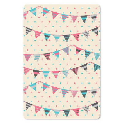 Produktbild von MuchoWow® Mauspad Mousepad Girlanden - Muster - Pastell 18x27 cm - Mousepads - Maus Mat - Pad - Mausunterlage