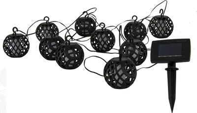 Obrázok produktu pre LED rozprávkové svetlá, solárne svetlo, IP44, čierne, D 485 cm