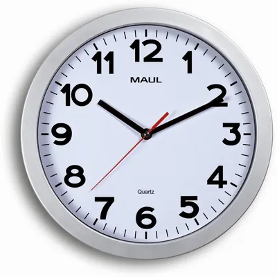 Immagine prodotto di MAUL orologio da parete MAULstep Ø 30 x 5 cm plastica 1 x AA (1,5 V) argento