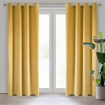 Produktbild von Vorhang PIERRE senfgelb gelb 140x250 cm Ösen Ösenvorhang