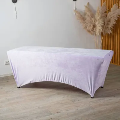 Obrázok produktu pre Velúrový obal na kozmetické ležadlo | Pre salóny krásy | Praktický výrez pre nohy | Ľahká údržba | 180x60 cm, magnólia