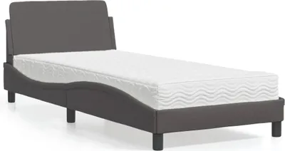 Produktbild von vidaXL Bett mit Matratze "Dover" Grau 80x200 cm Kunstleder