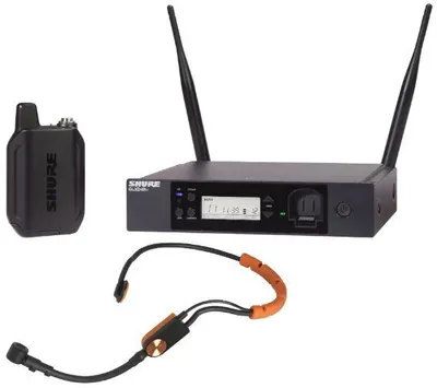 Produktbild von Shure GLXD14R+E/SM31-Z4, Headsetmikrofon, Kondensatormikrofon, 50 - 20000 Hz, Stationärer Empfänger, Metall, Entfernbar