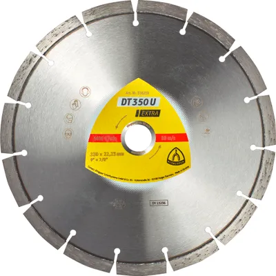 Produktbild von Klingspor DT 350 U Diamanttrennscheiben, 230 x 2,6 x 22,23 mm 15 Segmente 42 x 2,6 x 10 mm, Standardverzahnung