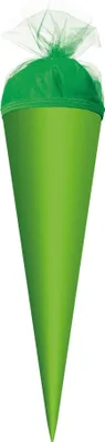 Produktbild von Roth Schultüte 50 cm rund Tüllverschluss Grün