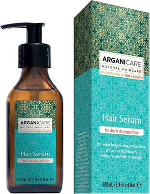 Produktbild von Arganicare 3701120000051, Haarserum, 100 ml, Unisex, beschädigtes Haar, trockenes Haar, Reparatur, Glanz, Glättend, Pumpenflasche