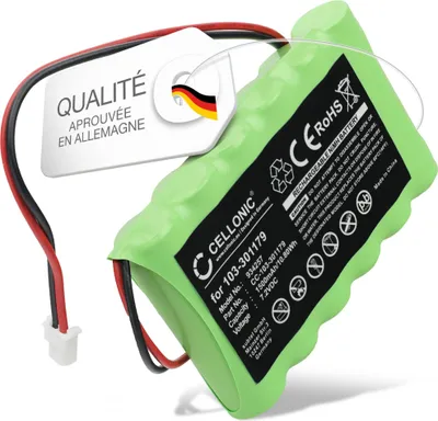 Image de subtel 1x Batterie pour Domotique / Smart Home Compatible avec Visonic PowerMaster 30 Control Panel, 103-301179 - (1500mAh, 7.2V)
