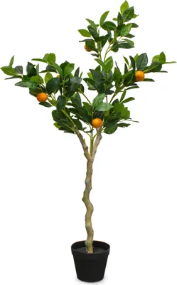 Produktbild von 3.08 Deko Orangenbaum mit Topf - ca. 118 cm - Baum künstlich mit Orangen