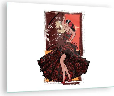 Produktbild von Bilder auf glas - Tanz Tänzer - 70x50cm - Glasbilder - Wandbilder - Bilder - Kunstdruck - zum Aufhängen bereit - Wanddekoration aus Glas - Glas Bilder - Wandbild auf Glas - Einteilig - GAA70x50-4123