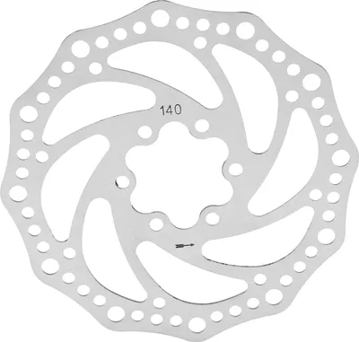 Productafbeelding van Schijfremrotor voor mountainbike, staal, 6 bevestigingsgaten, reserveonderdeel voor accessoires, 140 mm / 5,5 inch