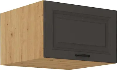 Obrázek produktu pro Horní hluboká skříňka s výklopnými dvířky SOPHIA - šířka 60 cm, grafit / dub artisan