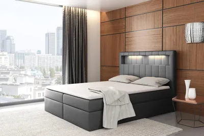 Produktbild von bett beleuchtet box spring betten king size samt hotel neu schlafzimmer möbel