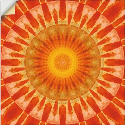 Produktbild von ARTland Wandbild, selbstklebend Mandala Sonnenuntergang Größe: 30x30 cm